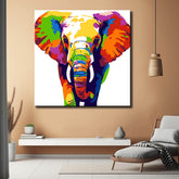Painting by Numbers Little Elephant in Portrait Modern Animal Art